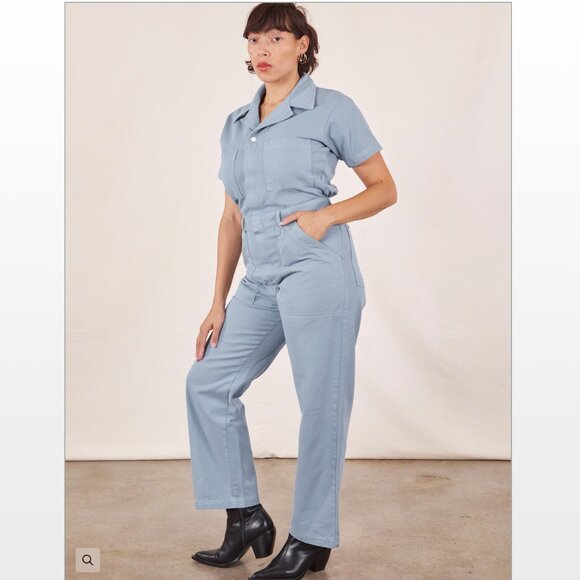 Big Bud Press - SHORT SLEEVE JUMPSUIT - PERIWINKLE - Size L - Picture 1 of 7